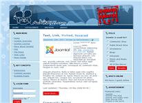Habillage bleu et rouge du site